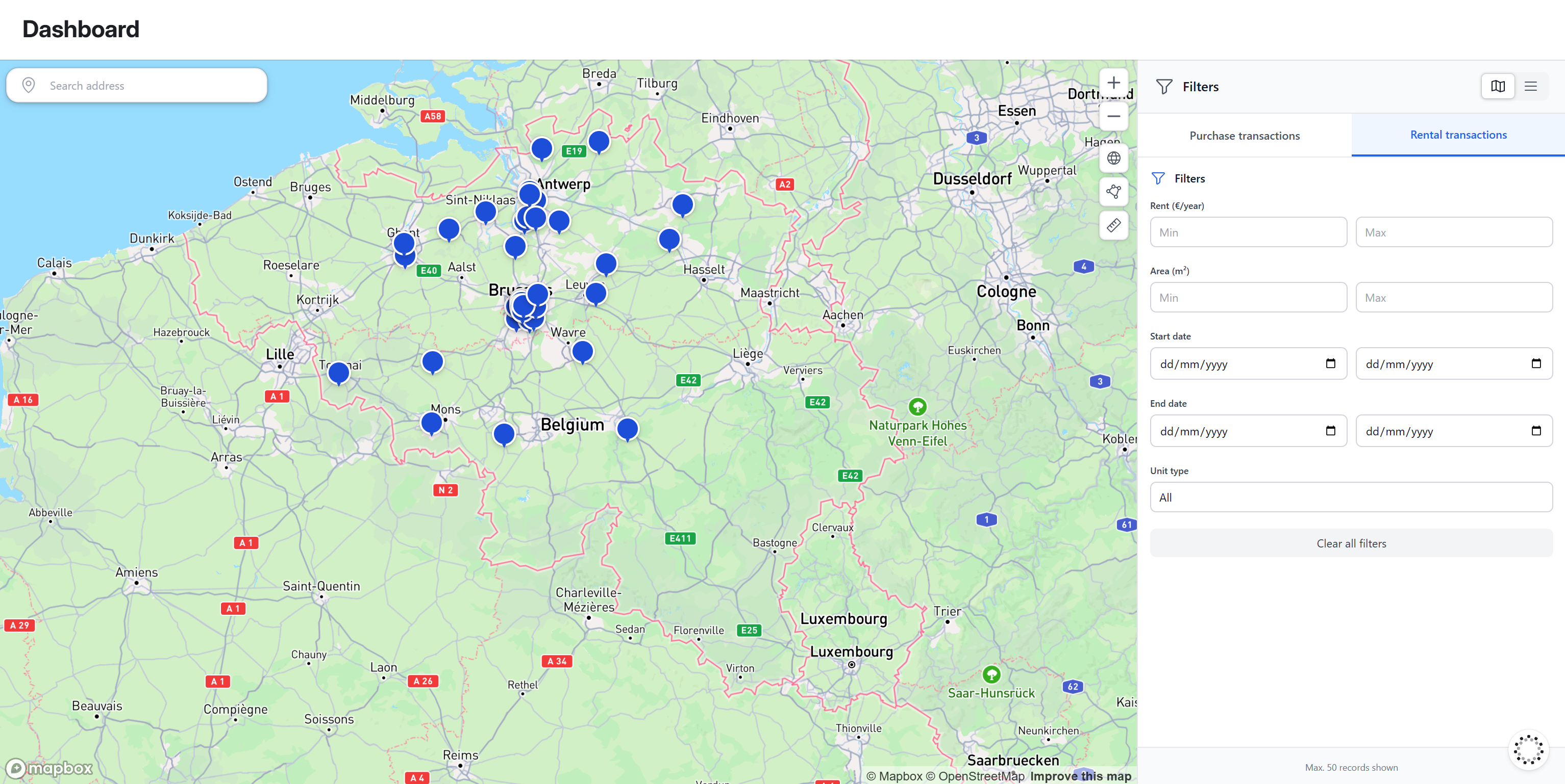Immo-Info Belux, Rental Transactions